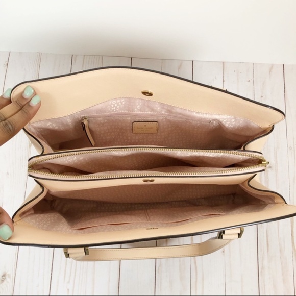 Kate Spade Newbury Lane Large Loden Pink Satchel - Picture 4 of 5